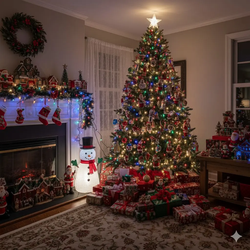 iluminacion navideña y decoración navideña