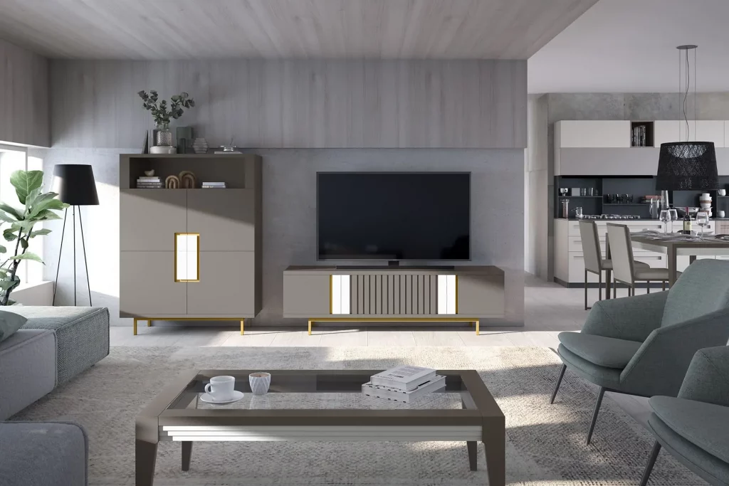 mueble de tv de madera en vivarea y muebleria en Asturias
