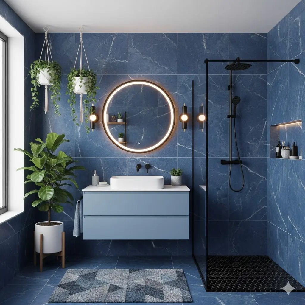 decorar el baño con plantas artificiales con Vivarea