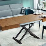 5. Encuentra versatilidad con estilo en esta mesa de centro elevable y extensible. Disponibles con tapas en porcelánico o maderas, así como varios colores de pie. Tienda de muebles en Alcañiz 1