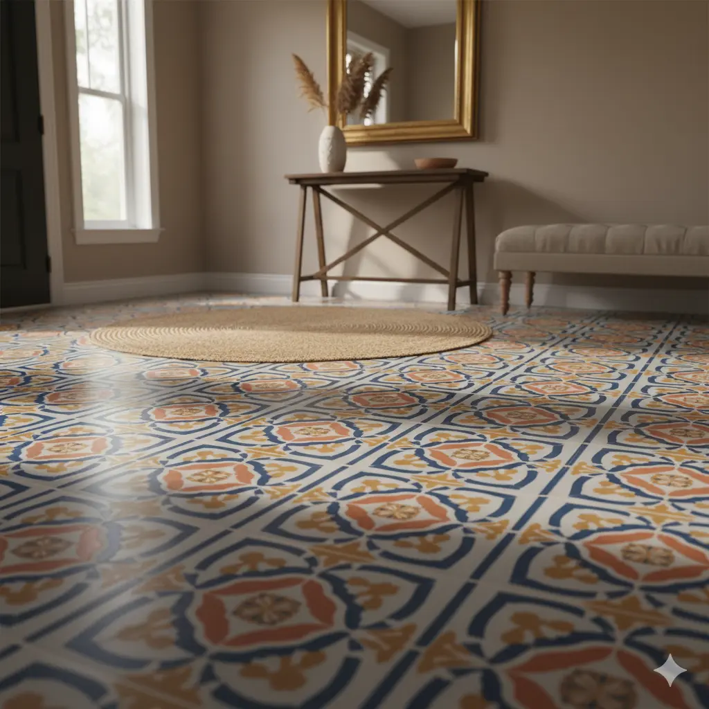 suelos pintados para el recibidor