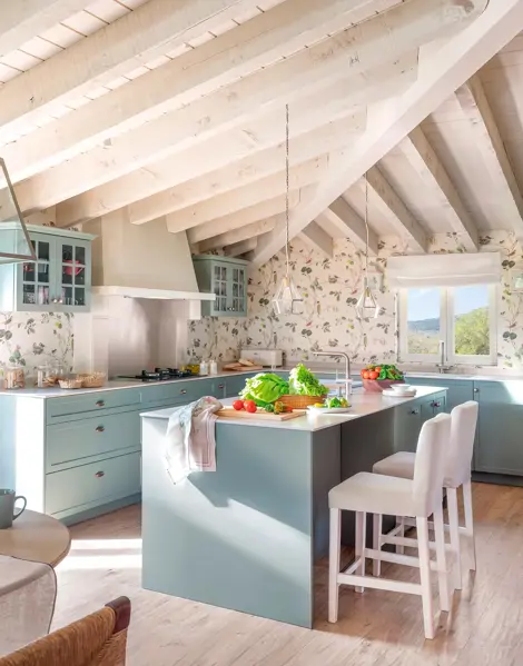 Ideas para papel pintado en la cocina 9