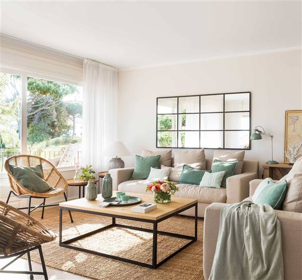 Salón en blanco y madera ¡Súper tendencia! 2 salon blanco y madera, una combinación ideal para salones en verano